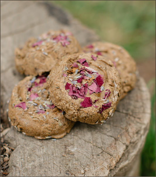 Earth & Ash Cleansing Bar with rose petals